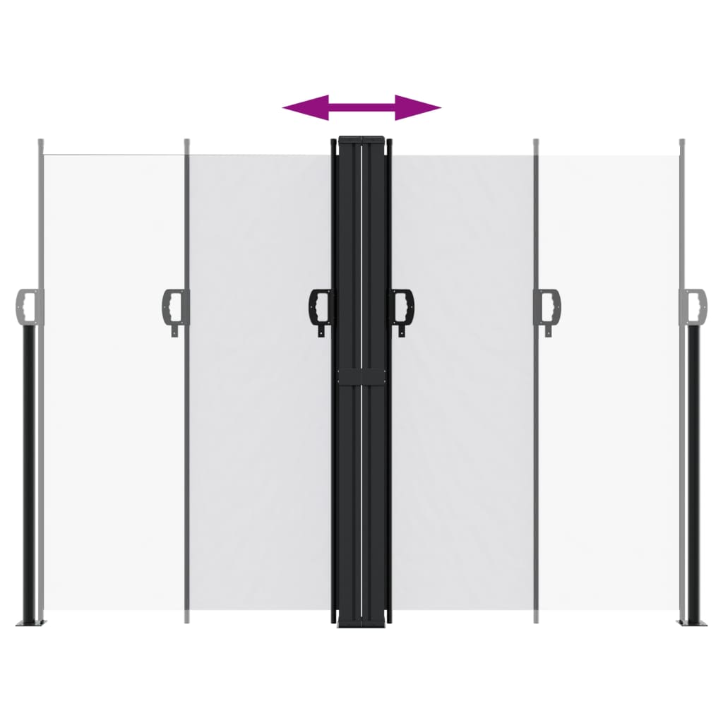 vidaXL Auvent latéral rétractable blanc 180x1200 cm