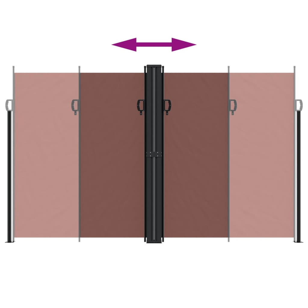 vidaXL Auvent latéral rétractable marron 200x600 cm