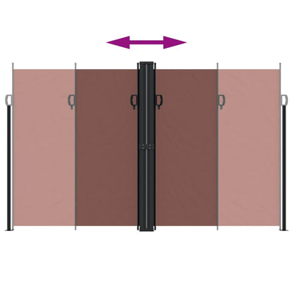 vidaXL Auvent latéral rétractable marron 200x600 cm