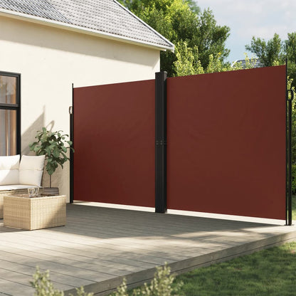 vidaXL Auvent latéral rétractable marron 200x600 cm