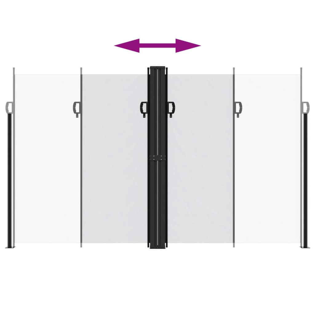 vidaXL Auvent latéral rétractable blanc 200x1200 cm