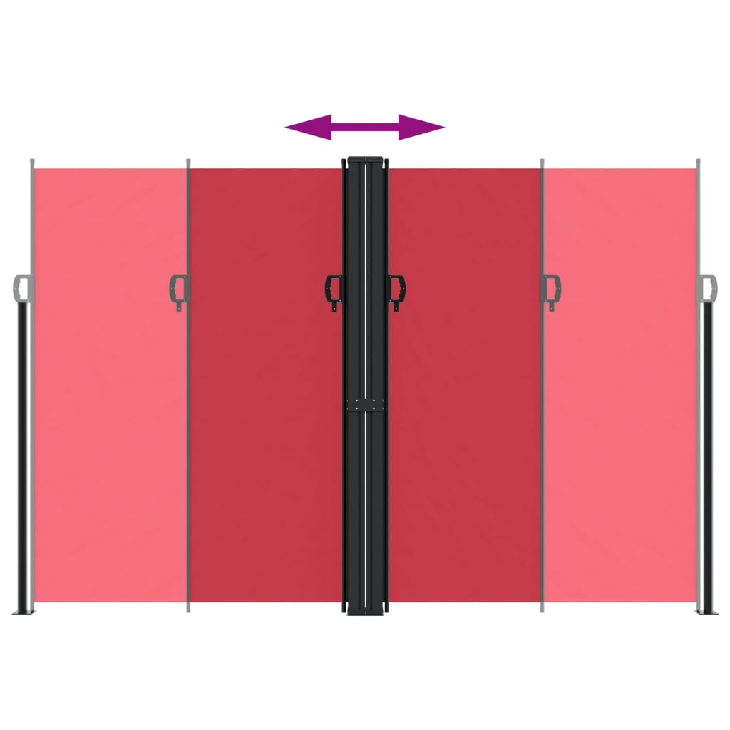 vidaXL Auvent latéral rétractable rouge 220x600 cm