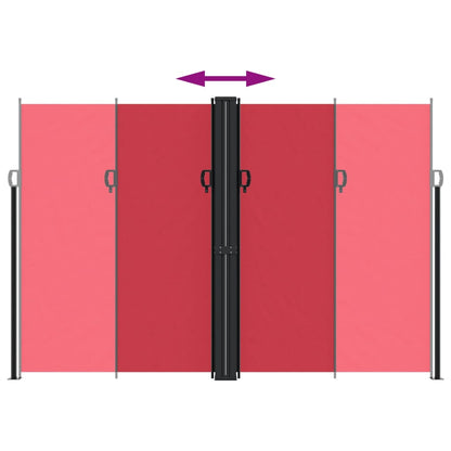 vidaXL Auvent latéral rétractable rouge 220x600 cm