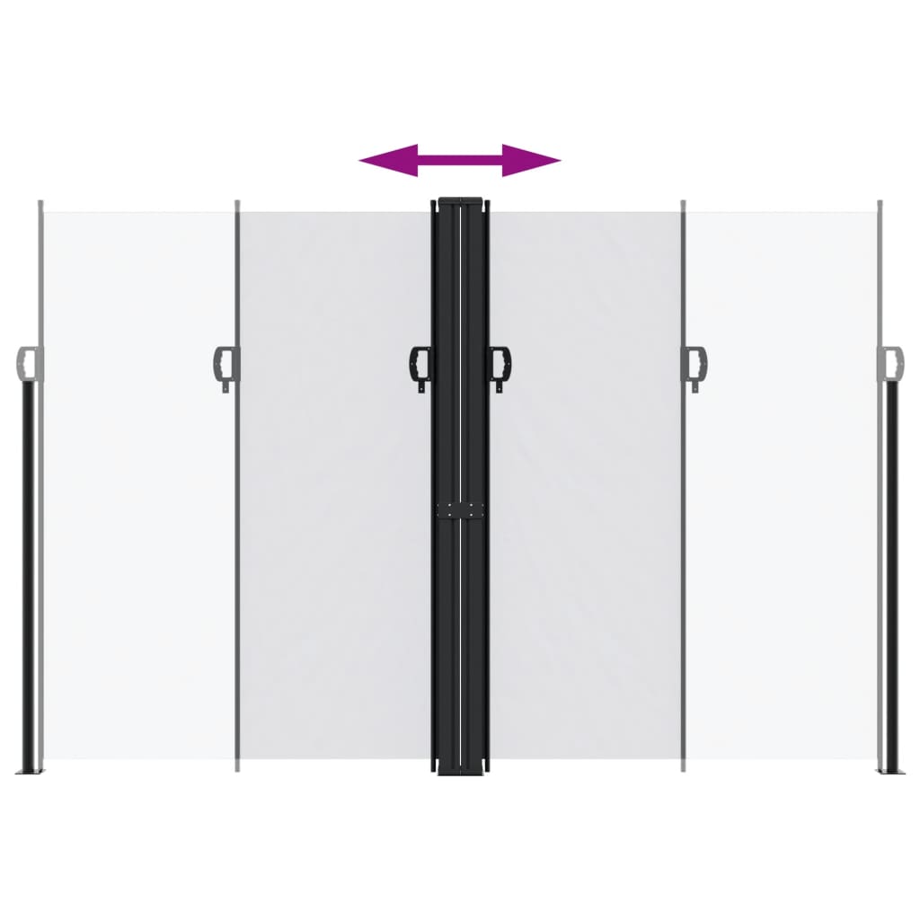 vidaXL Auvent latéral rétractable blanc 220x1200 cm