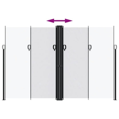 vidaXL Auvent latéral rétractable blanc 220x1200 cm