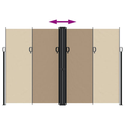vidaXL Auvent latéral rétractable taupe 220x1200 cm