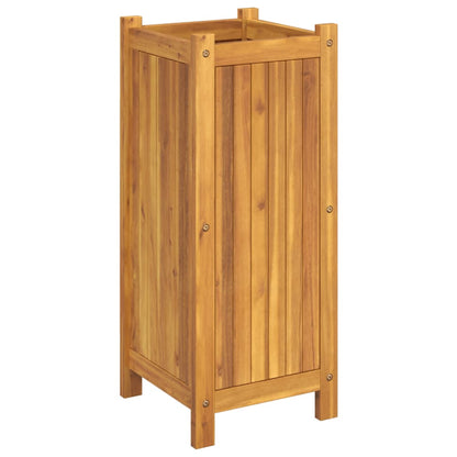 vidaXL Jardinière avec doublure 31x31x75 cm bois massif d'acacia