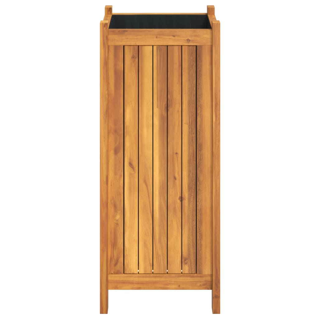 vidaXL Jardinière avec doublure 31x31x75 cm bois massif d'acacia