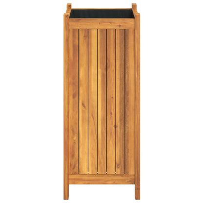 vidaXL Jardinière avec doublure 31x31x75 cm bois massif d'acacia