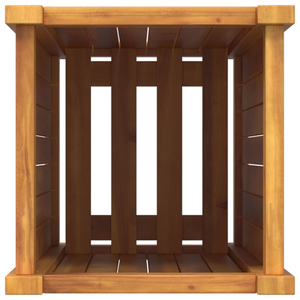 vidaXL Jardinière avec doublure 31x31x75 cm bois massif d'acacia