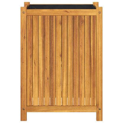 vidaXL Jardinière avec doublure 54x31x75 cm bois massif d'acacia