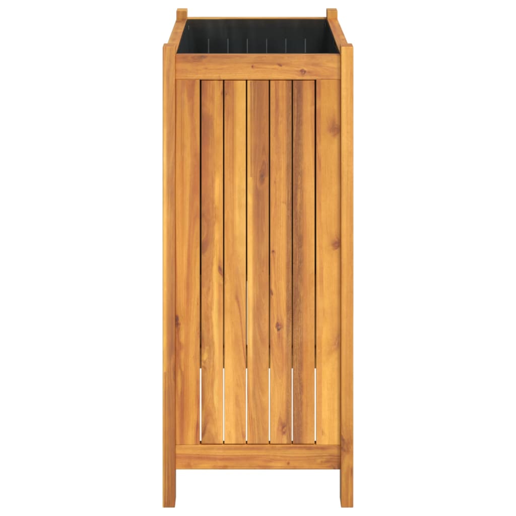 vidaXL Jardinière avec doublure 54x31x75 cm bois massif d'acacia