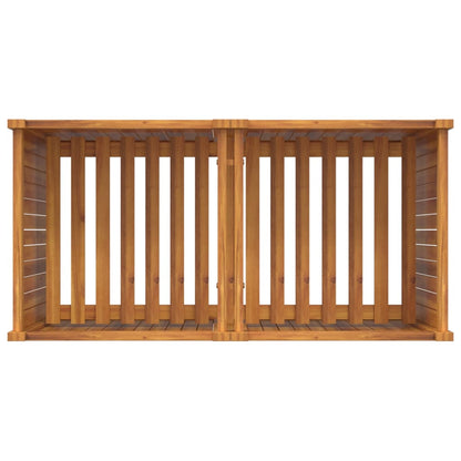 vidaXL Jardinière avec doublure 100x50x75 cm bois massif d'acacia