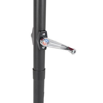 vidaXL Parasol de jardin LED et mât en acier anthracite 225x225x212 cm