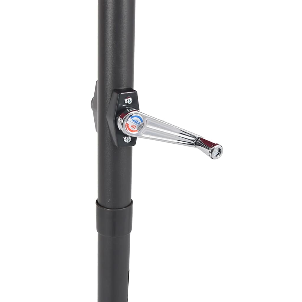 vidaXL Parasol de jardin LED mât en acier bleu azuré 225x225x212 cm