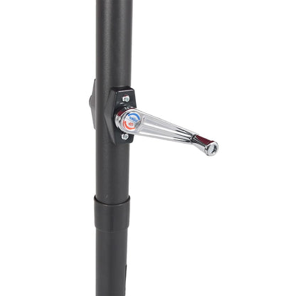 vidaXL Parasol de jardin LED mât en acier bleu azuré 225x225x212 cm