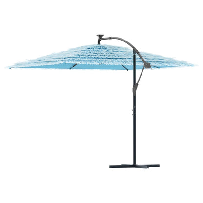 vidaXL Parasol de jardin avec mât en acier bleu 290x290x238 cm
