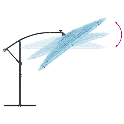 vidaXL Parasol de jardin avec mât en acier bleu 290x290x238 cm