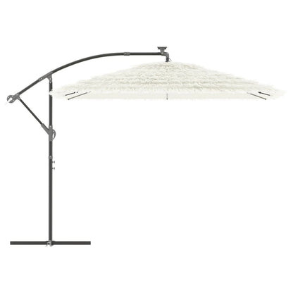 vidaXL Parasol de jardin avec mât en acier blanc 290x290x238 cm