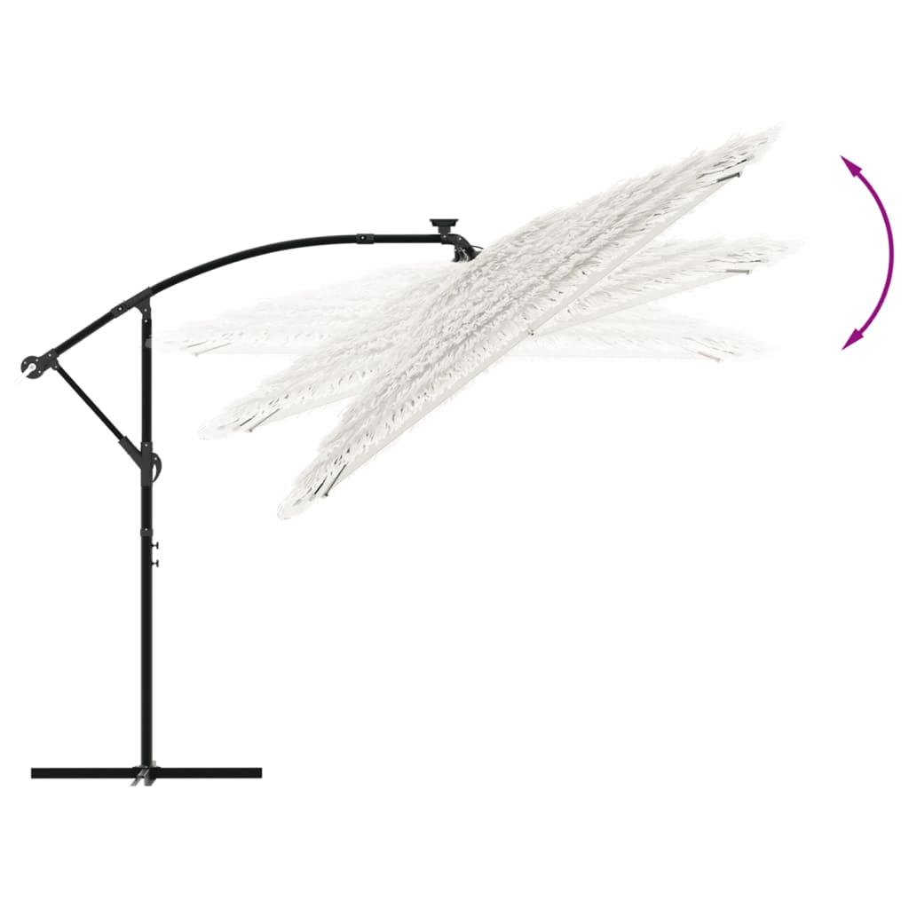 vidaXL Parasol de jardin avec mât en acier blanc 290x290x238 cm