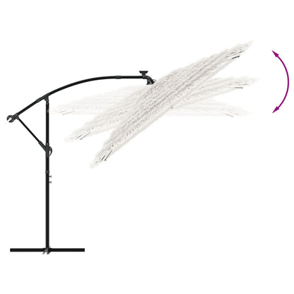 vidaXL Parasol de jardin avec mât en acier blanc 290x290x238 cm