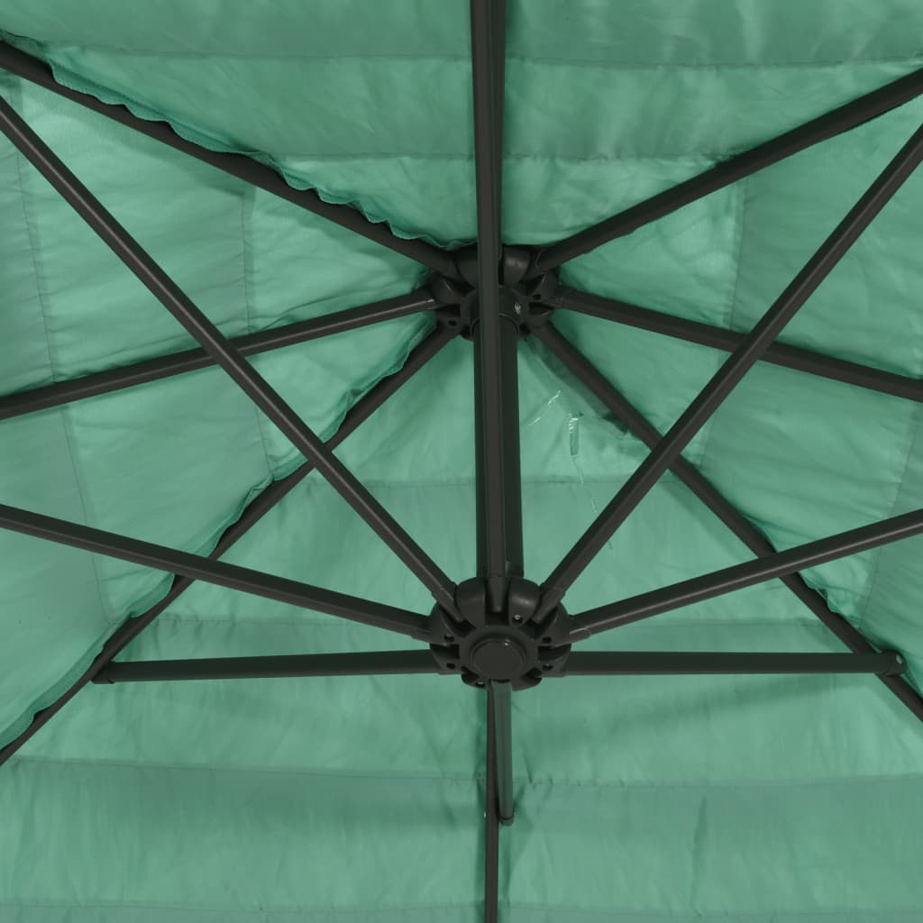 vidaXL Parasol de jardin avec mât en acier vert 248x248x248 cm