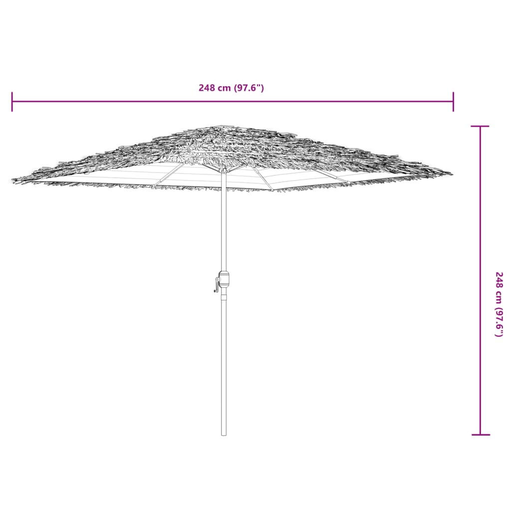 vidaXL Parasol de jardin avec mât en acier vert 248x248x248 cm