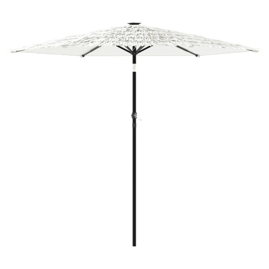vidaXL Parasol de jardin avec mât en acier blanc 268x268x226 cm