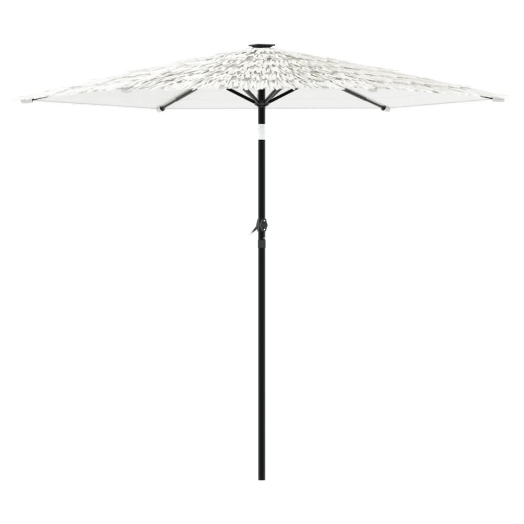 vidaXL Parasol de jardin avec mât en acier blanc 268x268x226 cm