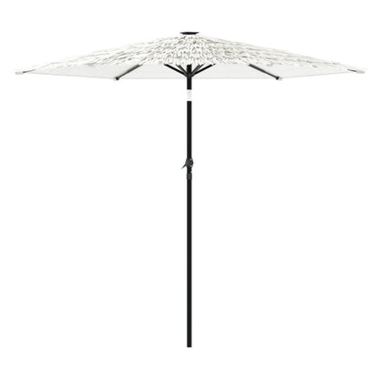 vidaXL Parasol de jardin avec mât en acier blanc 268x268x226 cm