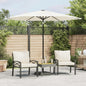 vidaXL Parasol de jardin avec mât en acier blanc 268x268x226 cm