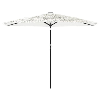 vidaXL Parasol de jardin avec mât en acier blanc 288x288x225 cm