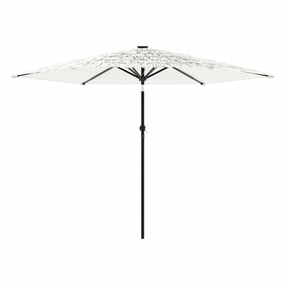 vidaXL Parasol de jardin avec mât en acier blanc 288x288x225 cm