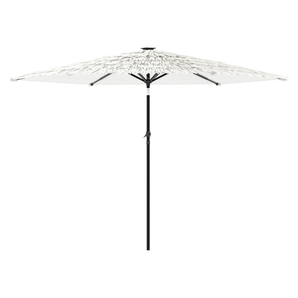 vidaXL Parasol de jardin avec mât en acier blanc 288x288x225 cm