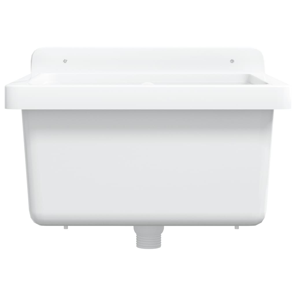 vidaXL Lavabo pour montage murale blanc 40x40x24 cm résine
