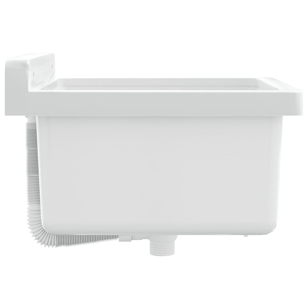vidaXL Lavabo pour montage murale blanc 40x40x24 cm résine