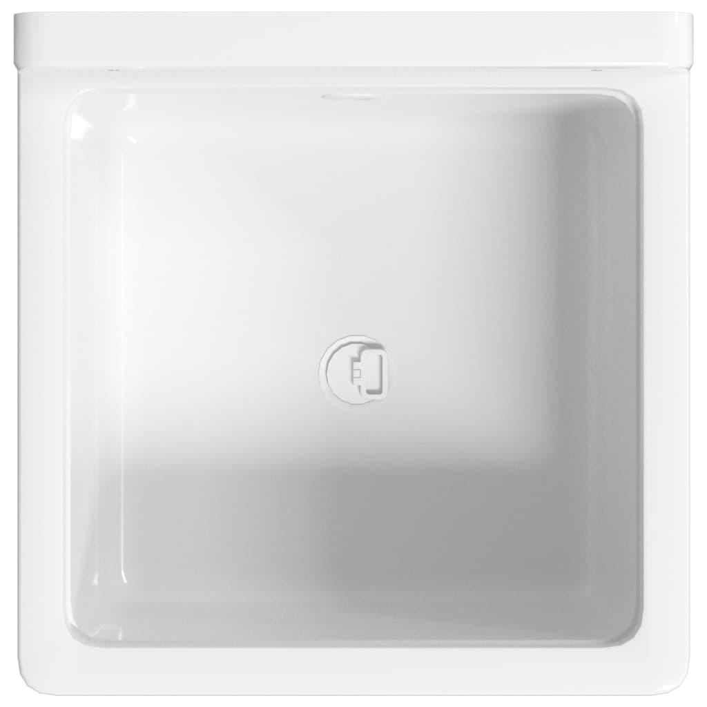 vidaXL Lavabo pour montage murale blanc 40x40x24 cm résine