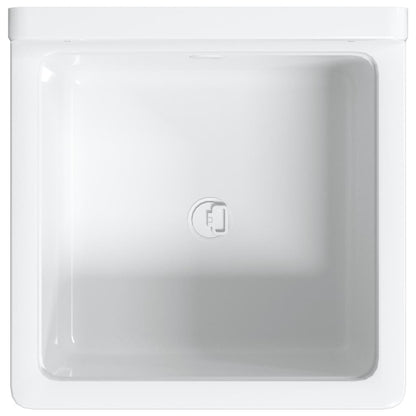 vidaXL Lavabo pour montage murale blanc 40x40x24 cm résine