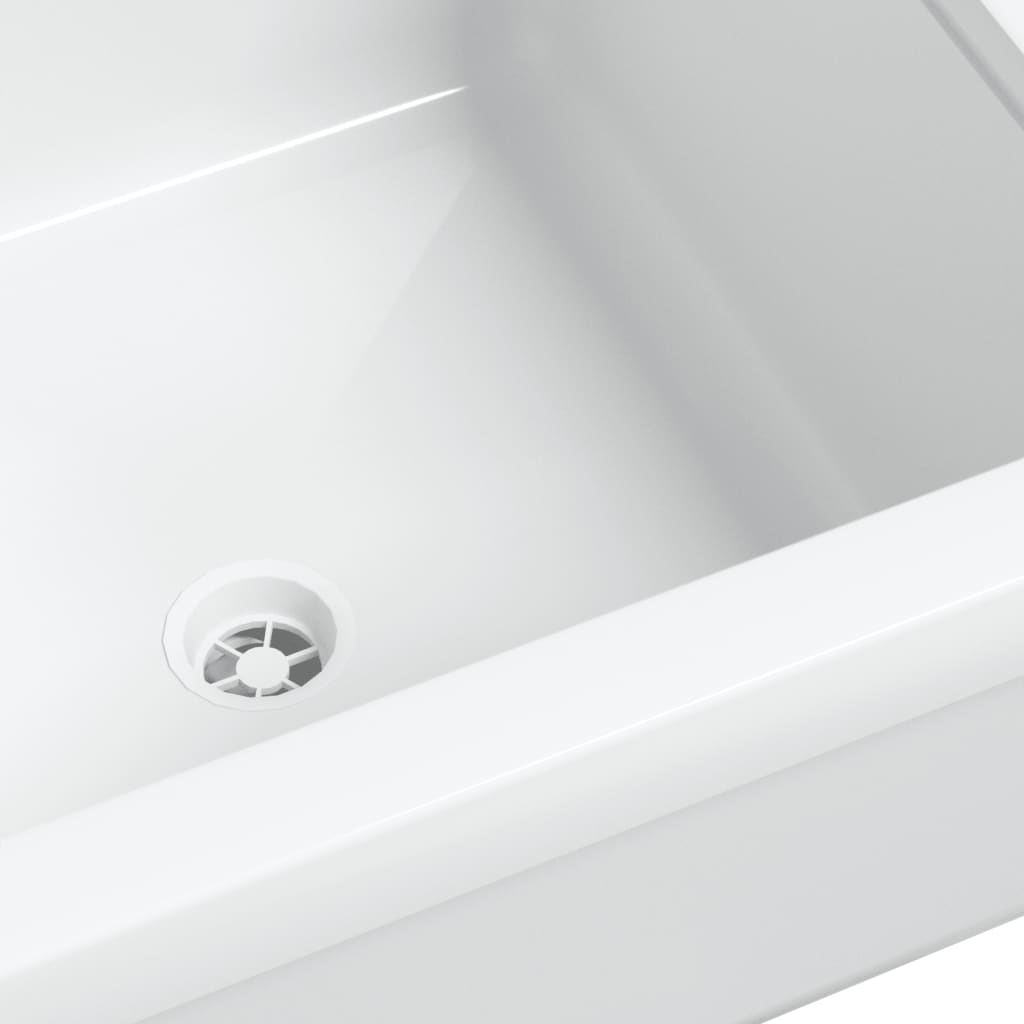 vidaXL Lavabo pour montage murale blanc 40x40x24 cm résine