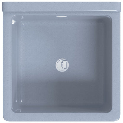 vidaXL Lavabo pour montage murale gris 40x40x24 cm résine