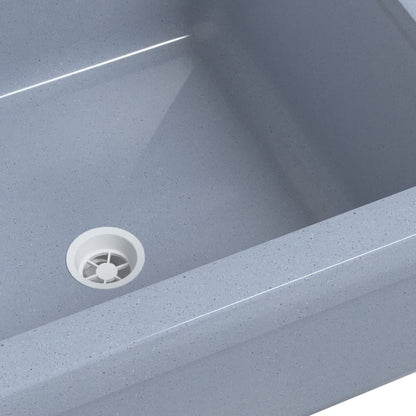 vidaXL Lavabo pour montage murale gris 40x40x24 cm résine