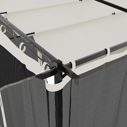 vidaXL Tonnelle avec parois en filet crème 6x3 m acier