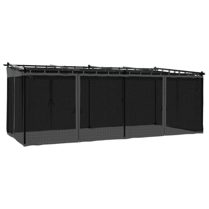 vidaXL Tonnelle avec parois en filet anthracite 6x3 m acier