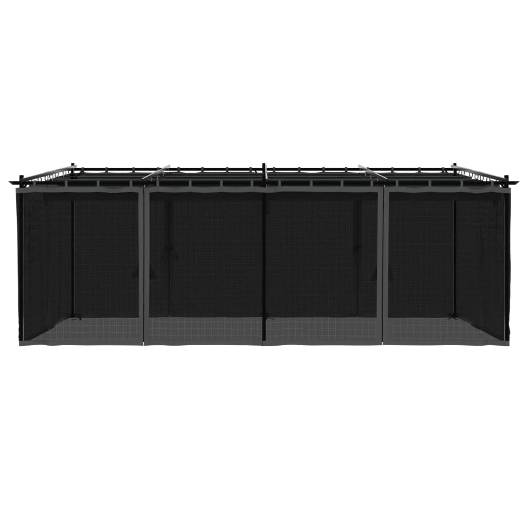 vidaXL Tonnelle avec parois en filet anthracite 6x3 m acier