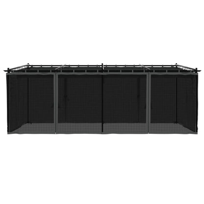 vidaXL Tonnelle avec parois en filet anthracite 6x3 m acier