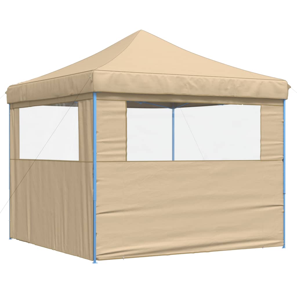vidaXL Tente de réception pliable escamotable avec 2 parois latérales
