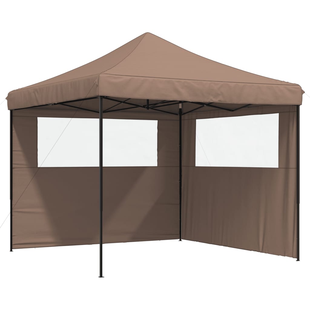 vidaXL Tente de réception pliable escamotable avec 2 parois latérales