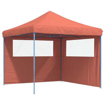 vidaXL Tente de réception pliable escamotable avec 2 parois latérales