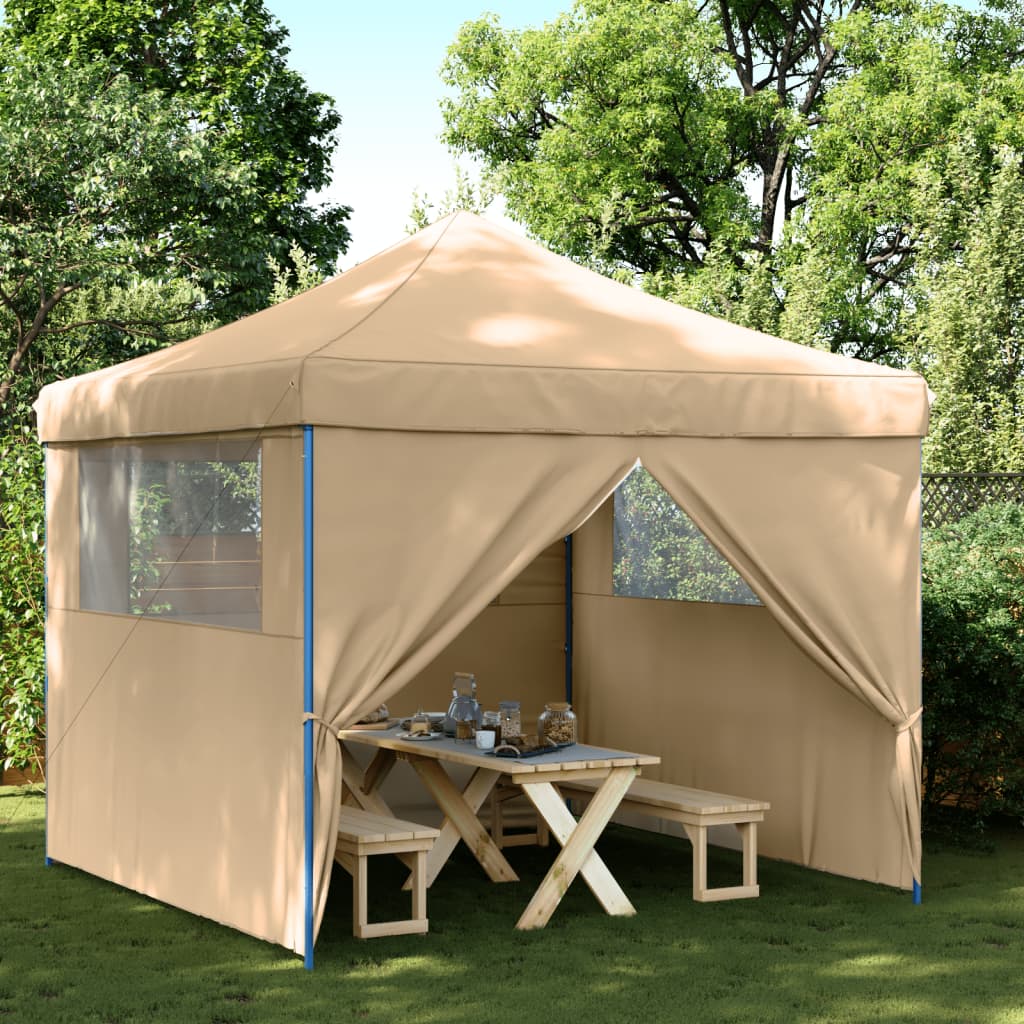 vidaXL Tente de réception pliable escamotable avec 4 parois latérales
