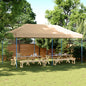 vidaXL Tente de réception pliable escamotable beige 580x292x315 cm
